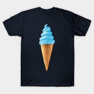 Pastel Blue Soft Serve Ice Cream Cone T-Shirt